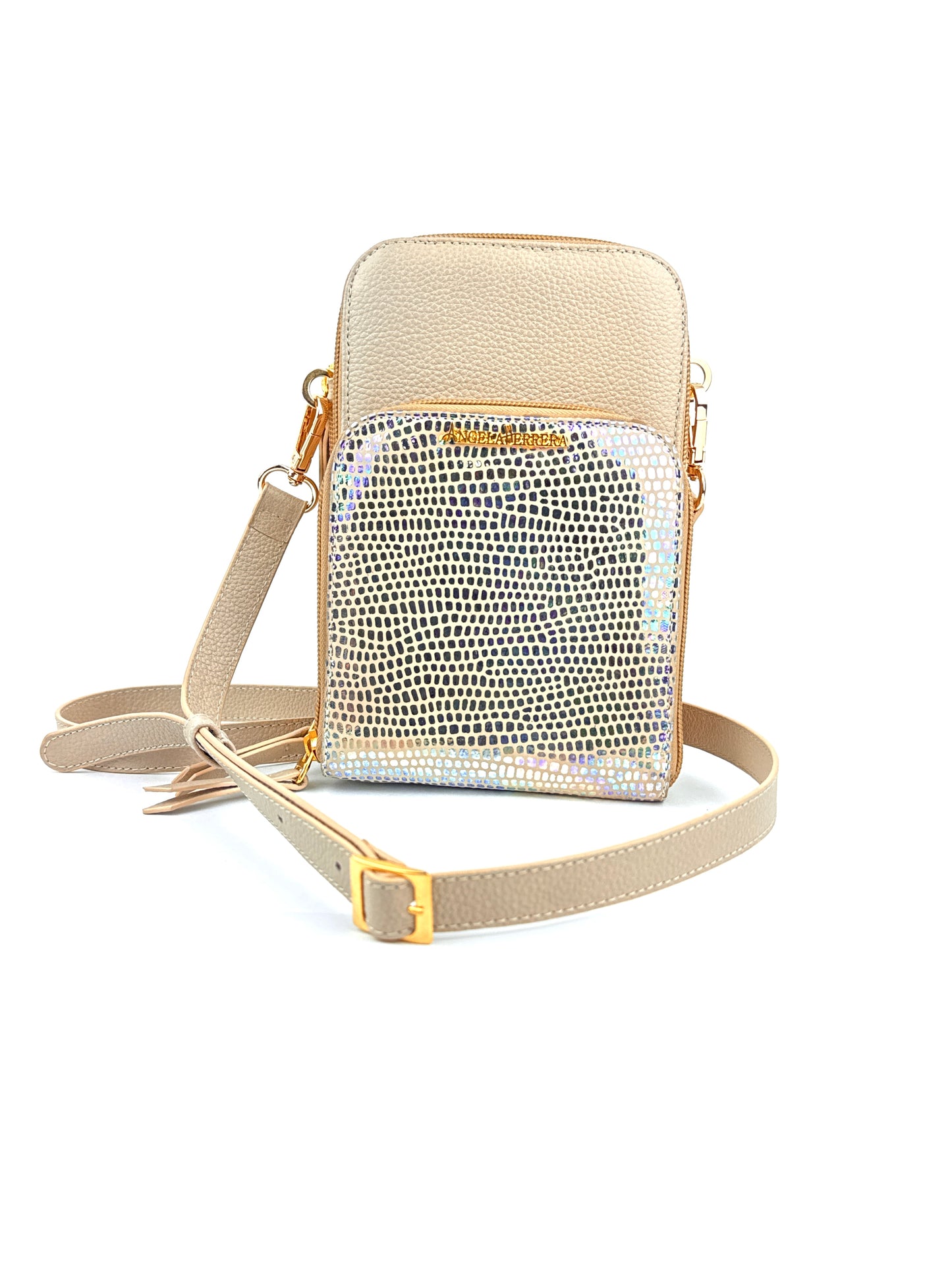 Porta celular dorado