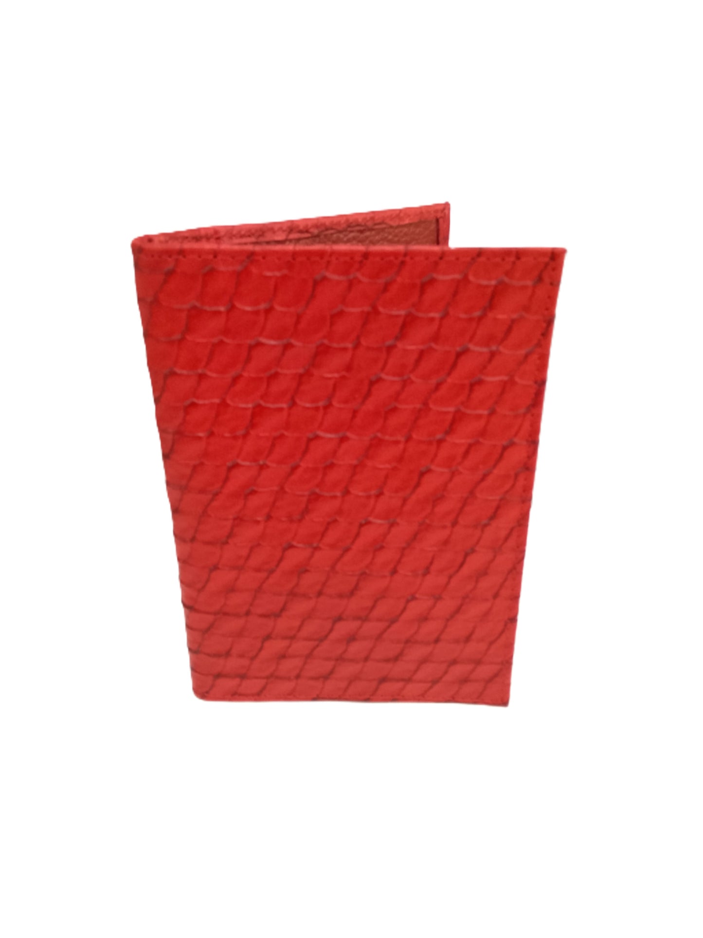 Porta pasaporte rojo.