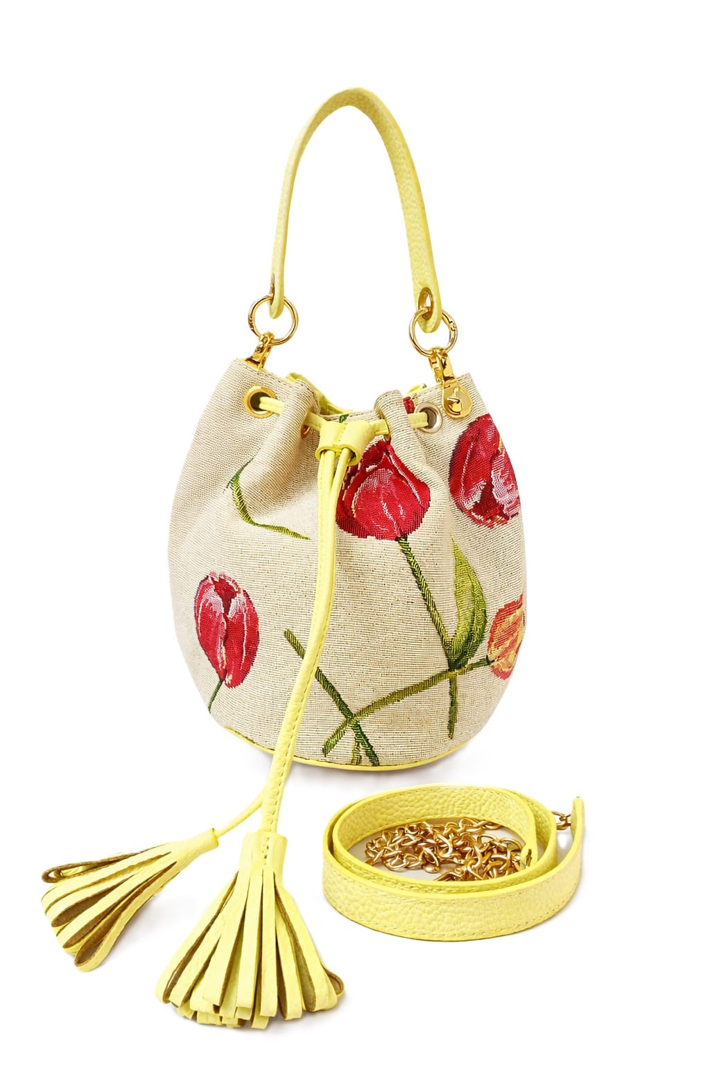 Bucket. Tulipanes Amarillo